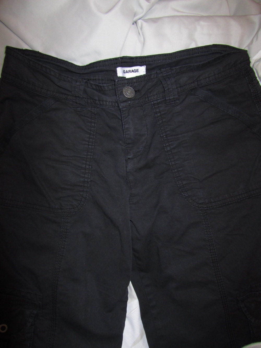Garage Black Cargo Pants with Utility Pockets